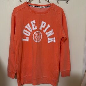 Womens PINK By Victoria Secret Long Sleeve Sweater Peach Size Medium